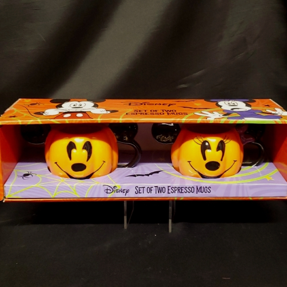 Disney Mickey and Minnie (Set of 2) Halloween Espresso Mugs